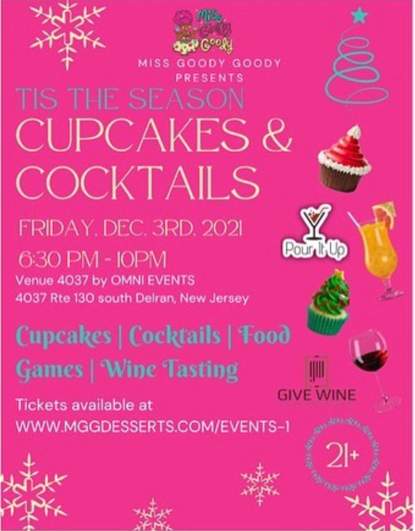 Cupcakes and cocktails collabs with Give Wine
